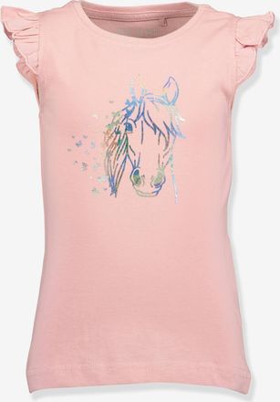 Blue Seven T-Shirt mit Glitzerpferd M&auml;dchen BLUE SEVEN rosa bedruckt