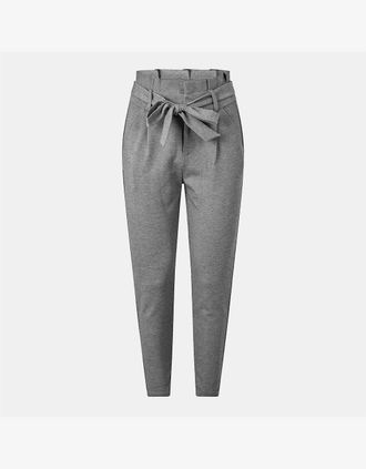 Vero Moda Womens Eva Regular Fit Straight Trousers - Grey - Size: XS l30
