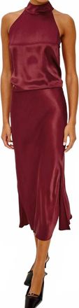 Rails Leah High Neck Top In Garnet