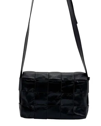 Bottega Veneta Black Calfskin Cassette Shoulder Bag (Authentic Pre-Loved)
