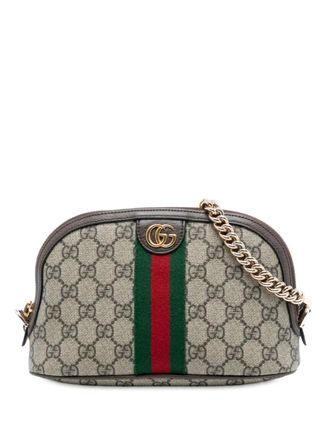 Gucci 2016-2025 Mini GG Supreme Web Ophidia crossbody bag - Brown