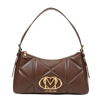Love Moschino Borsa PU Embossed - female - Love Moschino - Shoulder Bags - Brown - ONE SIZE - Bags