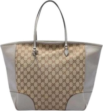 Gucci Pre-owned Bree Tote Bag - Dames - Vintage Shopper - Beige - ONE Size - Leer - Vintage