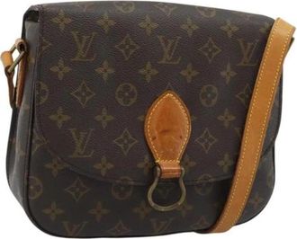 Louis Vuitton Tweedehands Canvas Louis Vuitton tassen - Dames - Vintage Schoudertas - Bruin - ONE Size - Vintage
