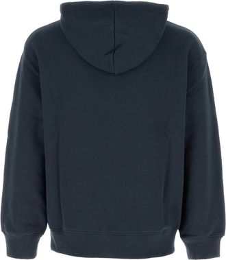 Maison Kitsun&eacute; Mens Head Hoodie Navy Cotton Sweater