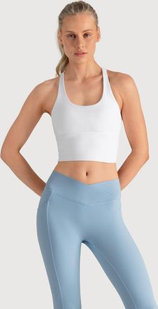 Bloch Ladies Apex Longline Bra Top, White
