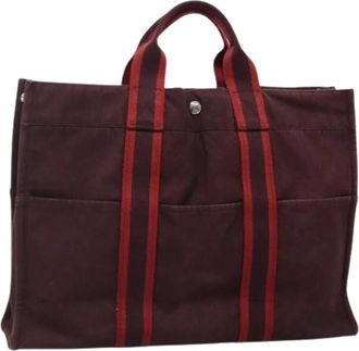Herm&egrave;s Pre-owned Tote Bags, female, Red, Size: ONE SIZE Pre-owned Vintage Tote Bag