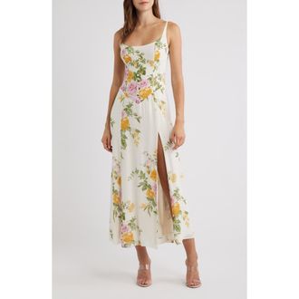 Reformation Ailany Floral Print Sundress in Rose Perfume at Nordstrom, Size 12