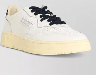 Autry medalist low leather sneakers animal detail