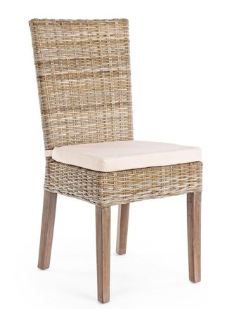 BIZZOTTO Juego 6 sillas caoba kubu natural