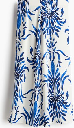 H&M Langer Jupe - Blue