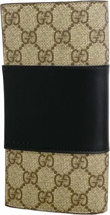 Gucci Black Brown Pvc Long Wallet (Bi-Fold) (Pre-Owned)