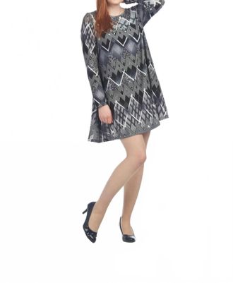 Papillon Global A-Line Sweater Dress With Pockets In Grey