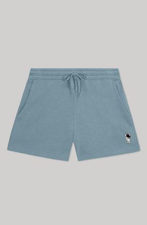 Dalix Womens Astronaut Midweight Washed Fleece Shorts in Misty Blue at Nordstrom, Size Xx-Large
