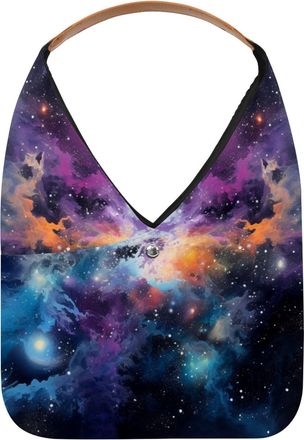 Generic Mystery Universe Starry Night Sky Reusable Lightweight Grocery Bags - Foldable Into Compact Pouch, Washable & Sturdy, Multipurpose for Shopping and Tr