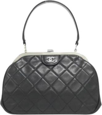 Chanel Pre-owned Vintage Handbag - Dames - Vintage Handtas - Zwart - ONE Size - Leer - Vintage