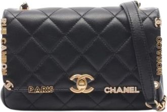 Chanel Pre-owned Vintage Cross Body Bag - Dames - Vintage Schoudertas - Zwart - ONE Size - Leer - Vintage
