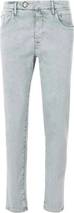 Incotex Jeans con applicazione logo - Blu