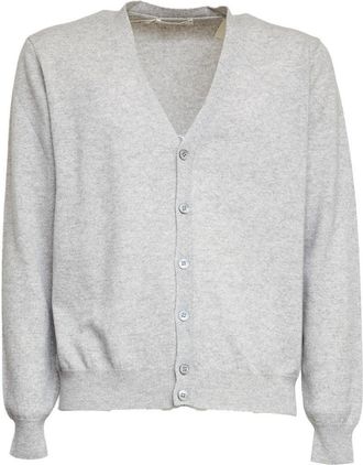 FILIPPO DE LAURENTIIS Long-Sleeved Wool And Cashmere Cardigan With Button Closure