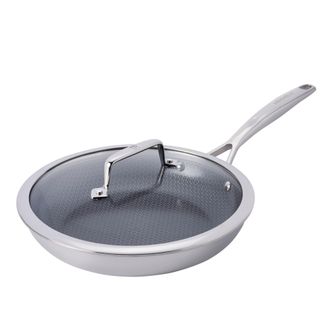 J.A. Henckels International Paradigm Ceramic 10-inch Stainless Steel Dual Performance Fry Pan with Lid