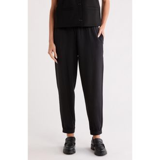 Eileen Fisher Ankle Track Pants in Black at Nordstrom Rack, Size Large