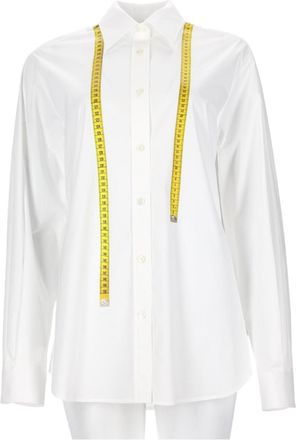 Moschino Tailoring Tape Crisp Button-Up Cotton-Blend Shirt