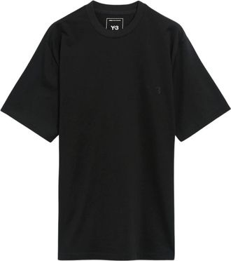 Yohji Yamamoto Cotton Printed Tee - Heren - T-shirts - Zwart - L - Katoen - Tops