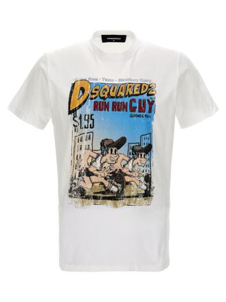 Dsquared2 White Printed T-shirt