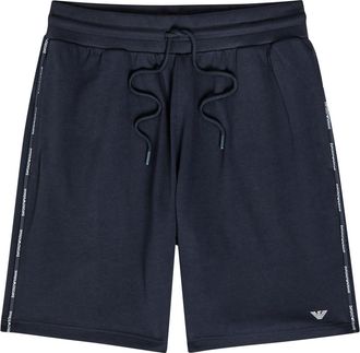 Emporio Armani Logo Cotton-blend Shorts - Navy - XL