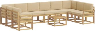 vidaXL Conjunto De Sof&aacute;s De Exterior 11 Uds. Y Beige Vidaxl