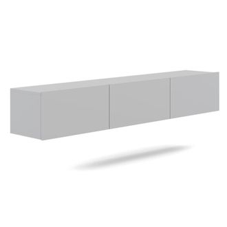 Petits Meubles Mueble tv de pared 3 puertas 180 cm paneles de aglomerado blanco