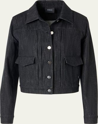 Akris Hilbert Short Stretch Denim Jacket