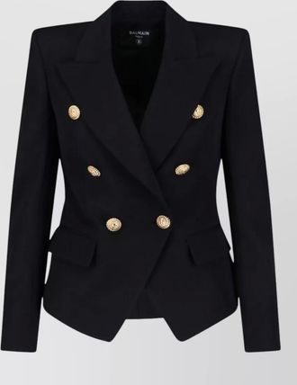 Balmain double breasted blazer gold tone buttons