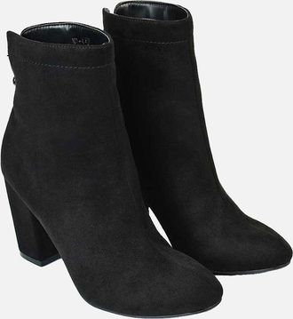 XY London Womens XY London Womens/Ladies Evia Zip Block Heel Ankle Boots - Black - Size: 5