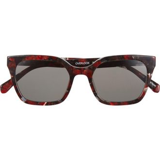 Eyebobs Overlook 50mm Polarized Cat Eye Sunglasses in Ruby Mosaic /Polarized Brown at Nordstrom