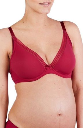 Cache Coeur Maternity and nursing bra Milk in Burgundy at Nordstrom, Size 38E