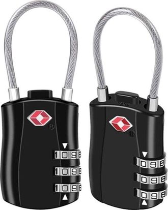 OEM Candado De Seguridad De Aleaci&oacute;n De Zinc, Candado De Viaje Con Combinaci&oacute;n De 3 D&iacute;gitos Para Maletas Y Mochilas, Paquete De 2