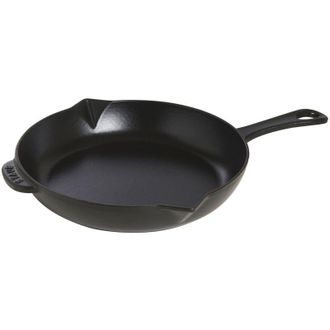 Staub 40510-617-0 - Padella in ghisa, con manico, nera, 26 cm