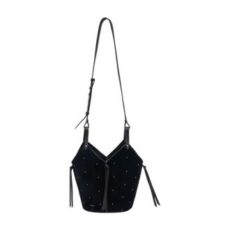 Isabel Marant Womens Tampa Shoulder Bag Black Calfskin