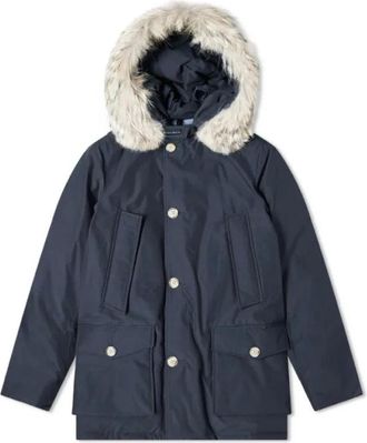 Woolrich Jassen, Heren, Blauw, S, Katoen, Arctic Parka DF Melton