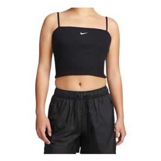 Nike (WMNS) Nike Sportswear Essentials Rib Crop Top Black DM6738-010