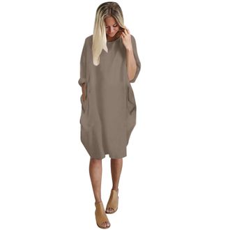 Generic Lilac Dresses for Women UK Summer Dress Gothic for Plus Size Formal Evening Maxi 3/5 Sleeve lace Lady Tiered Dress Towel Dressesing Gown Size 25 Fancy