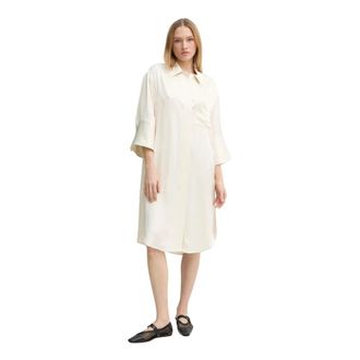 Day Birger Et Mikkelsen Noe Shirt Dress - Dames - Shirt Kleedjes - Beige - L - Satijn - Kleedjes