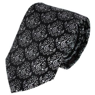 Trafalgar Store Maestros Melody Mayhem Muscial Note Novelty Silk Necktie in Black at Nordstrom