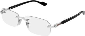 Gucci GG1221O Rimless Frame Eyeglasses - Silver