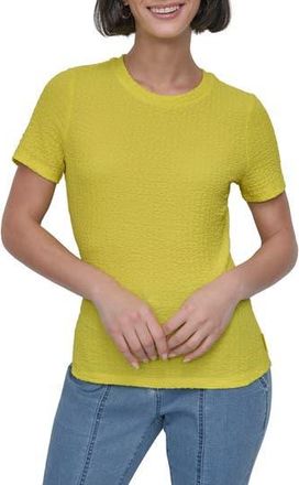 DKNY Textured T-Shirt in Daffodil at Nordstrom Rack, Size X-Small