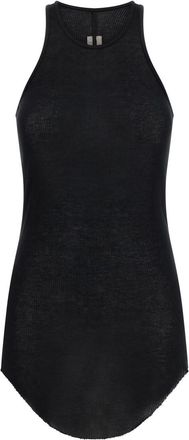 Rick Owens Black Round Neck Sleeveless Tank Top