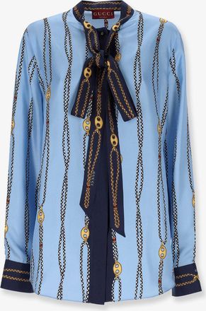 Gucci Camicia in twill di seta stampato - GUCCI - gender_Woman