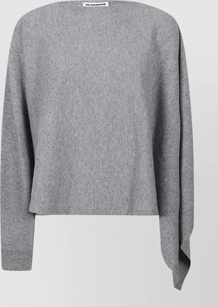 Jil Sander cape top one sleeve asymmetric hem