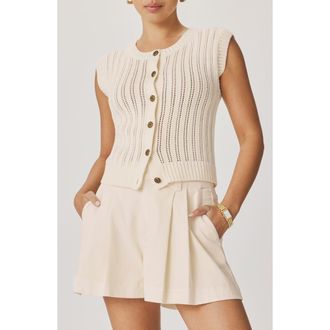 Splendid Luca Pointelle Sweater Tank in Antique Pearl Grey at Nordstrom, Size X-Large